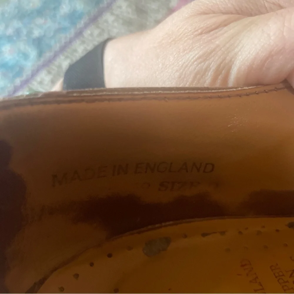 Vintage Dr Doc Martens The Original Brown Leather Wing Tip MADE IN ENGLAND 8 9